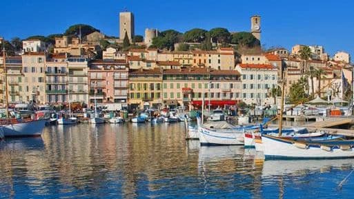 Vue de Cannes : le Vieux-Port et le Suquet